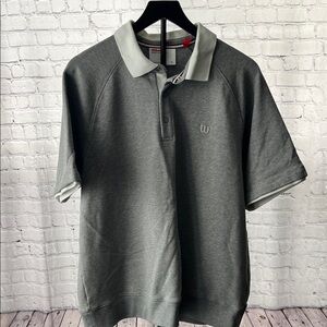 Wilson Men's Gray Polo with Light Gray Collar